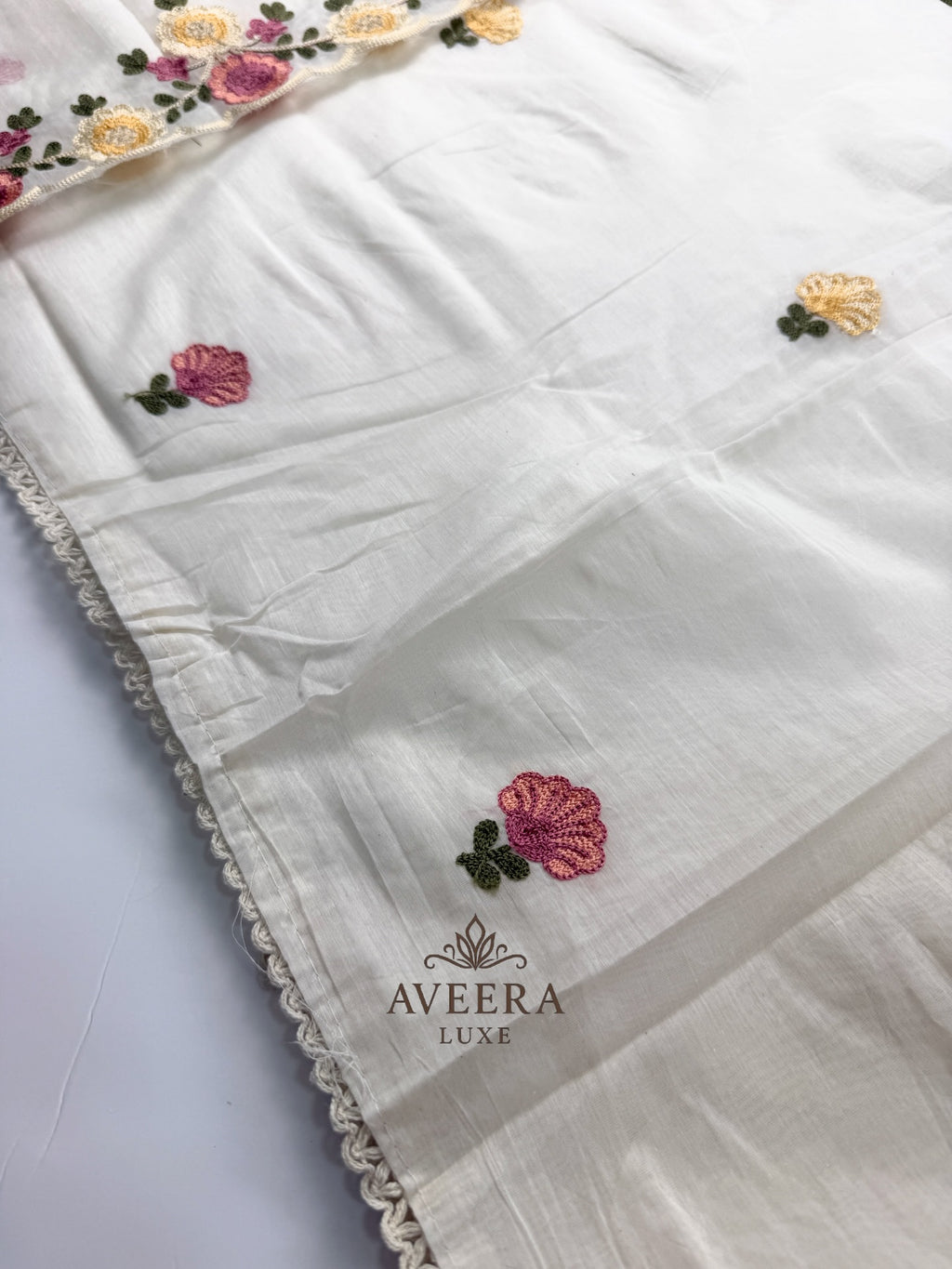EID ARRIVALS - Festive Wear Unstitched Floral Embroidered Chanderi