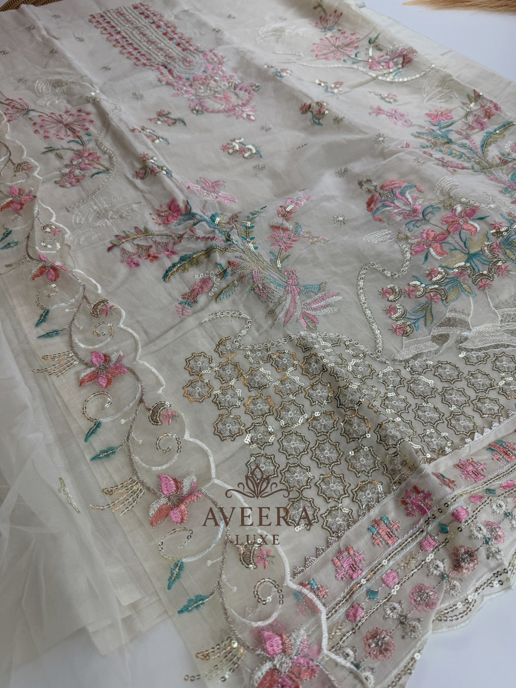 EID ARRIVALS - Unstitched Party Wear Embroidered Chanderi Collection
