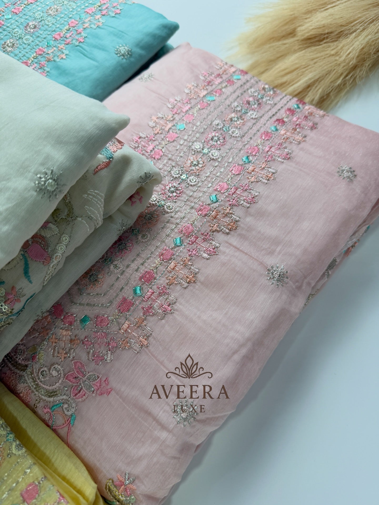 EID ARRIVALS - Unstitched Party Wear Embroidered Chanderi Collection
