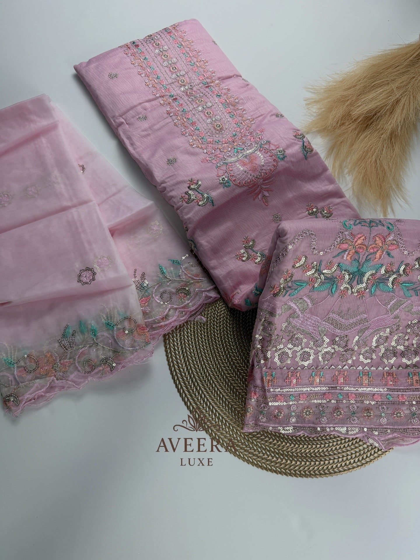 EID ARRIVALS - Unstitched Party Wear Embroidered Chanderi Collection