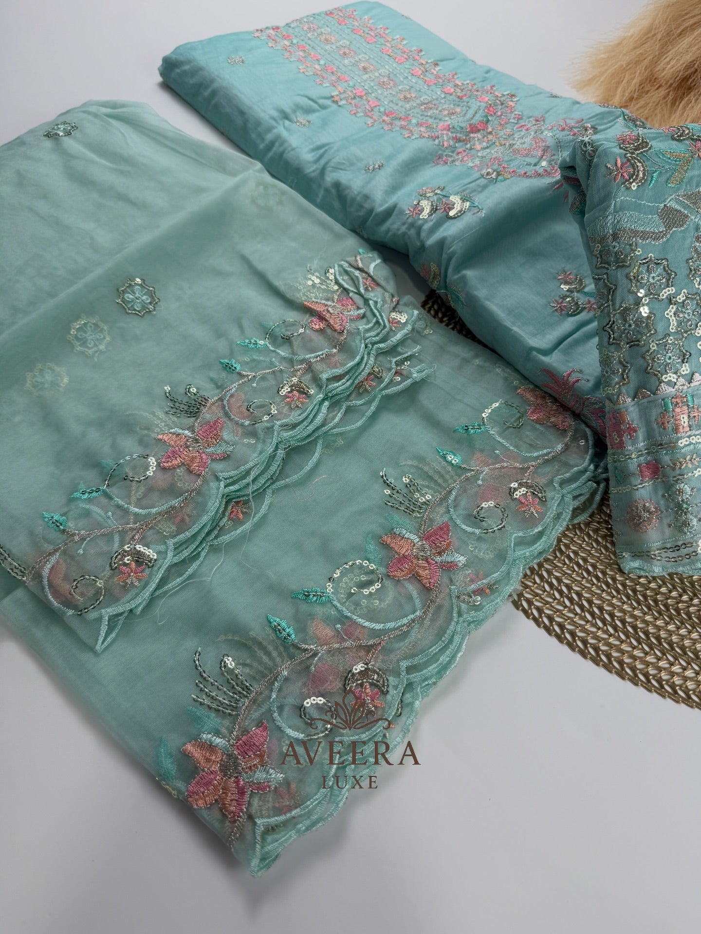 EID ARRIVALS - Unstitched Party Wear Embroidered Chanderi Collection