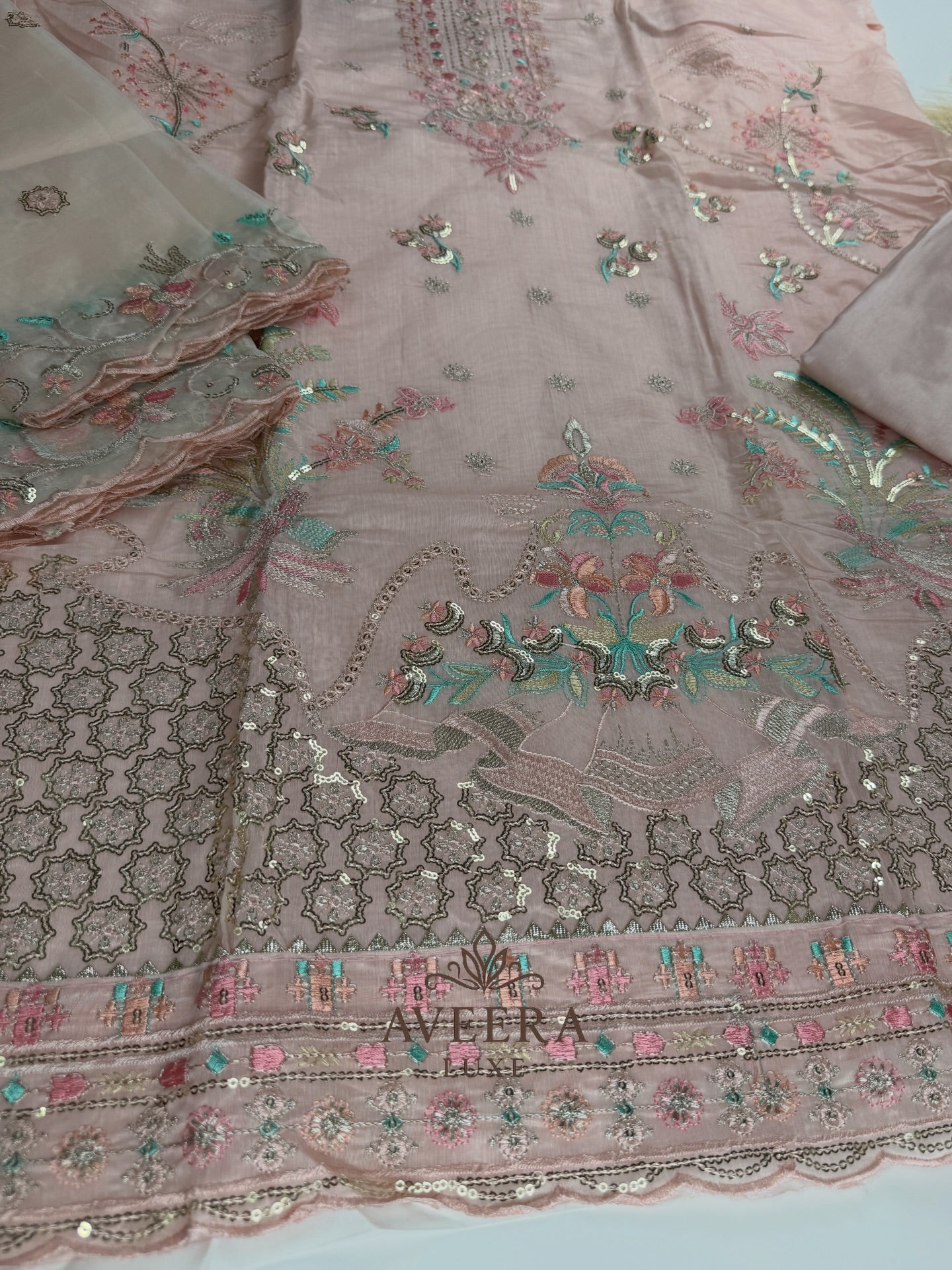 EID ARRIVALS - Unstitched Party Wear Embroidered Chanderi Collection