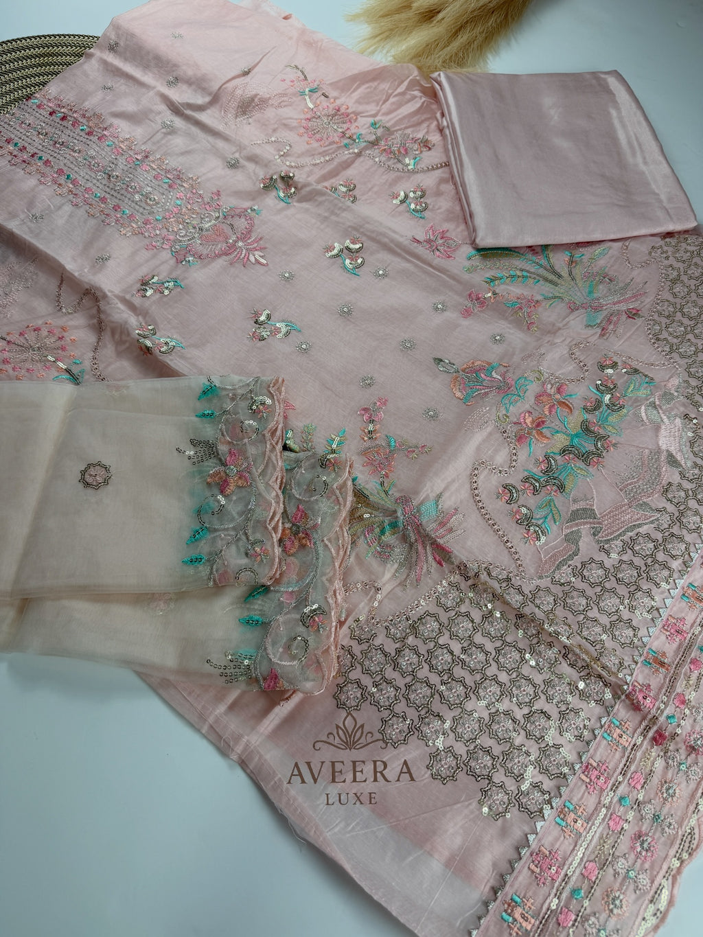 EID ARRIVALS - Unstitched Party Wear Embroidered Chanderi Collection
