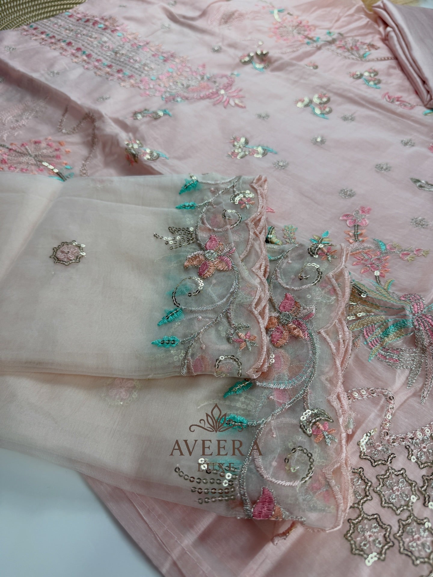 EID ARRIVALS - Unstitched Party Wear Embroidered Chanderi Collection