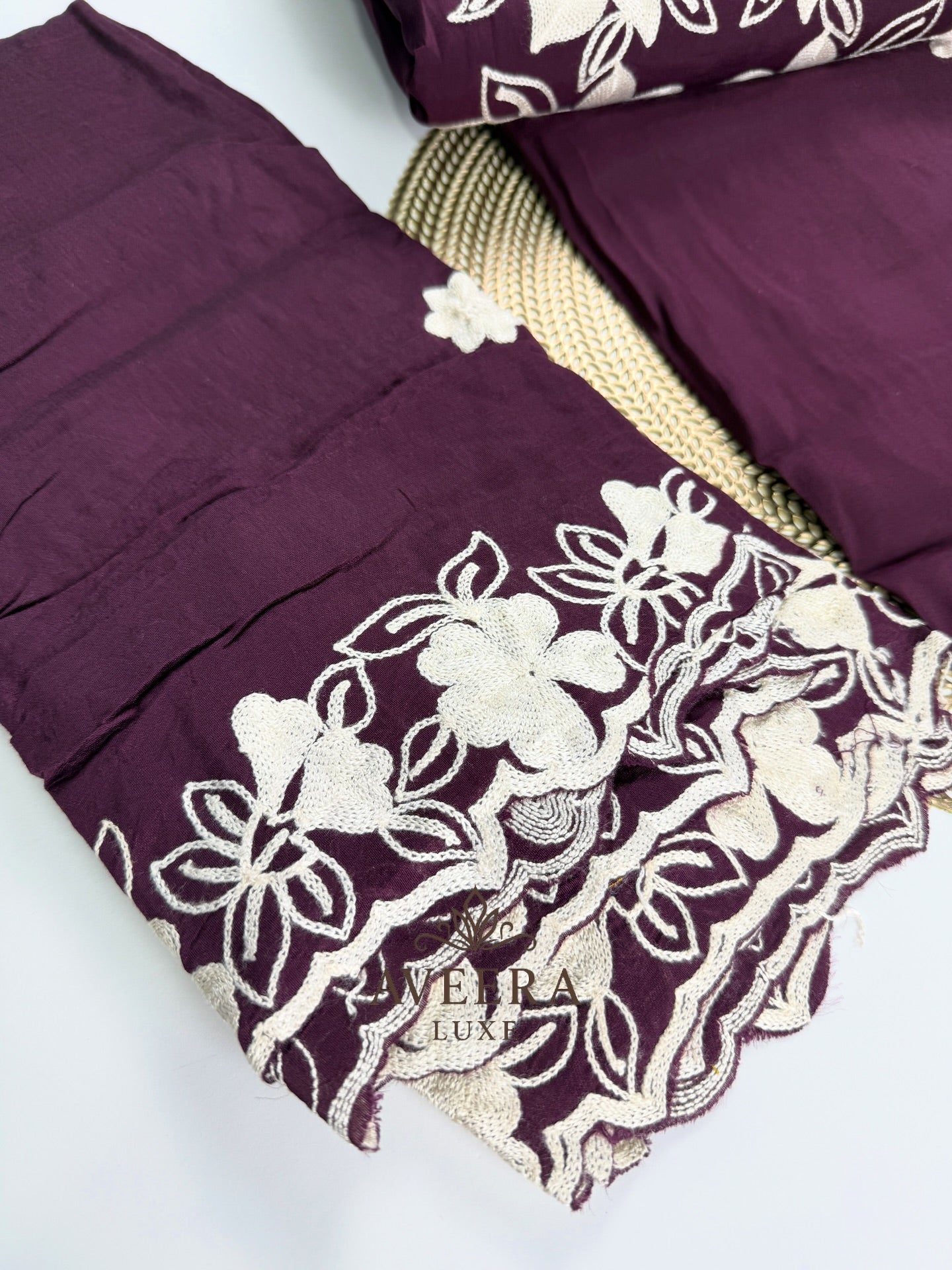 EID ARRIVALS - Unstitched Luxury Embroidered Roman Shalwar Suit