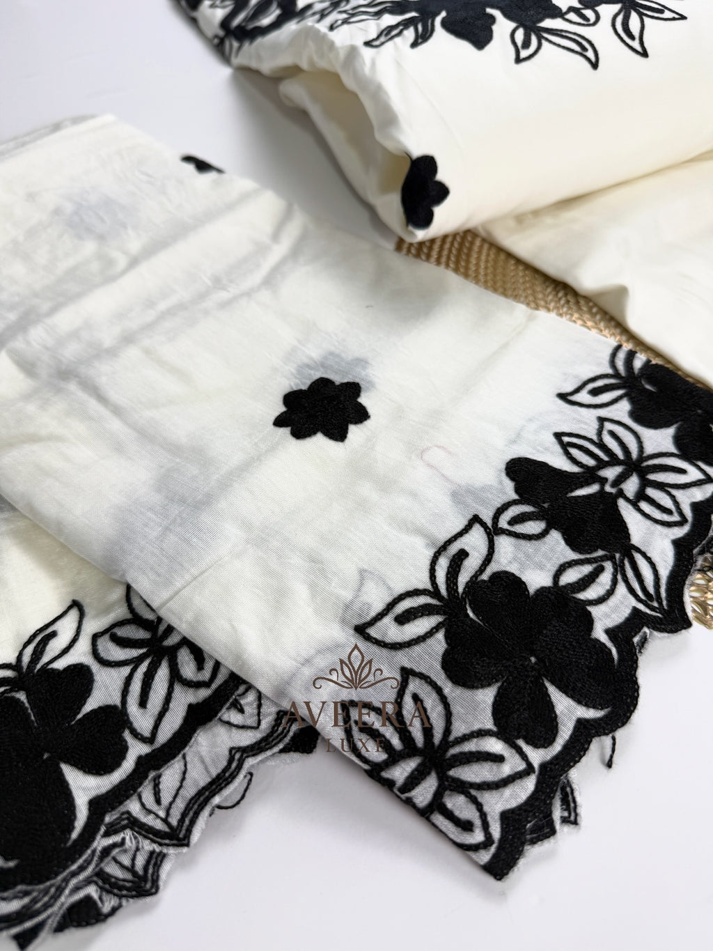 EID ARRIVALS - Unstitched Luxury Embroidered Roman Shalwar Suit