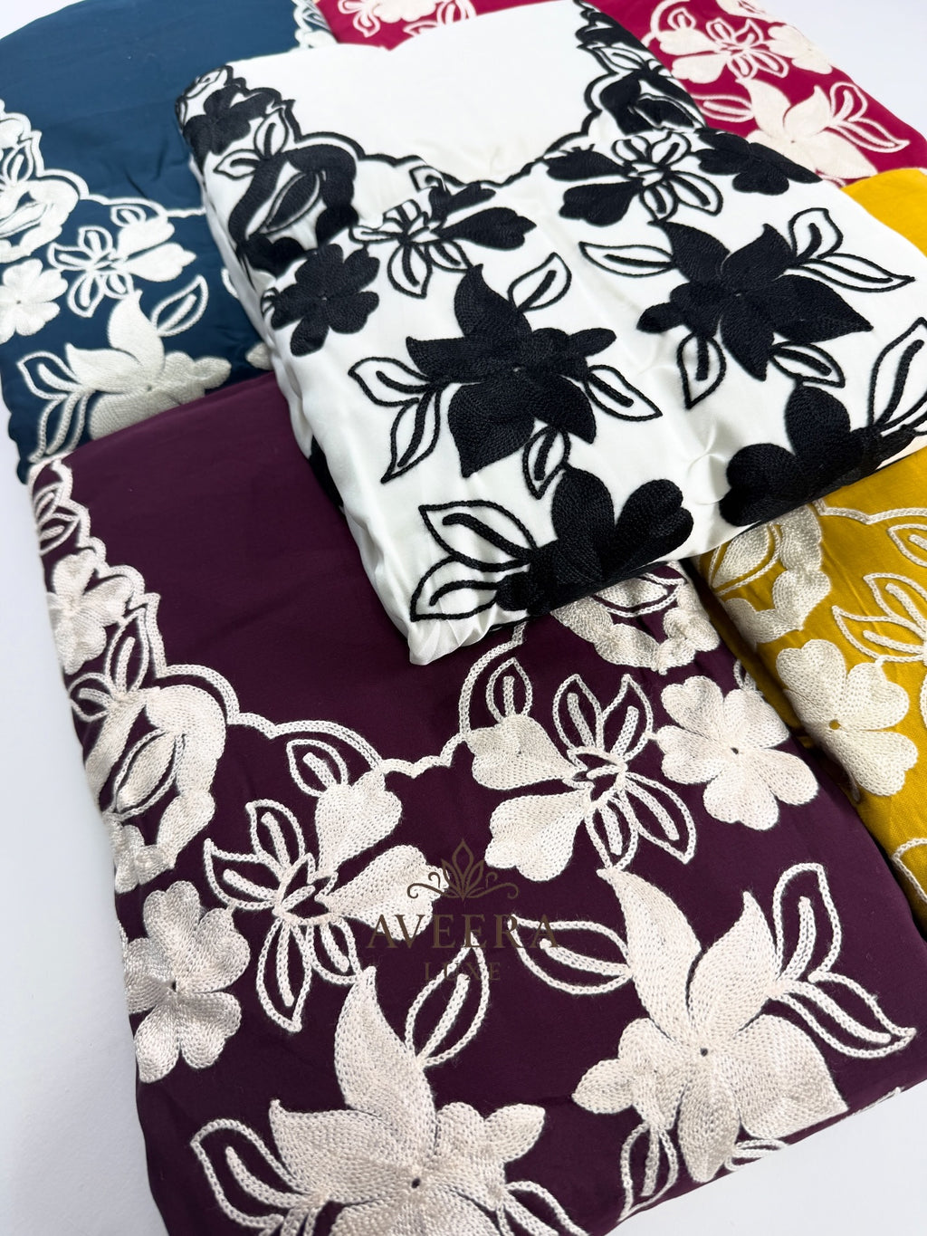 EID ARRIVALS - Unstitched Luxury Embroidered Roman Shalwar Suit