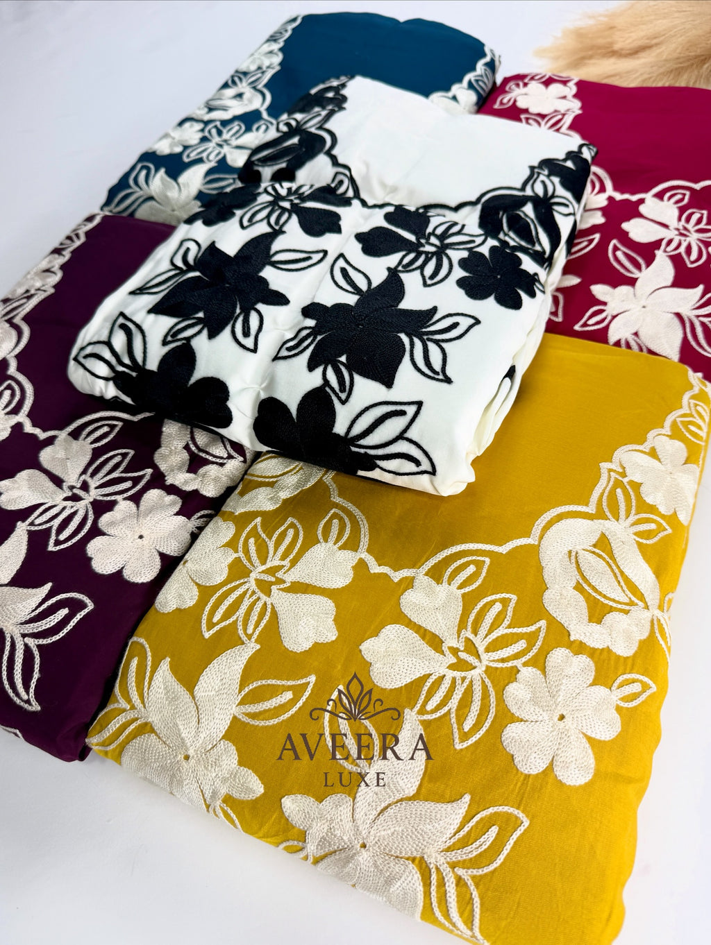 EID ARRIVALS - Unstitched Luxury Embroidered Roman Shalwar Suit