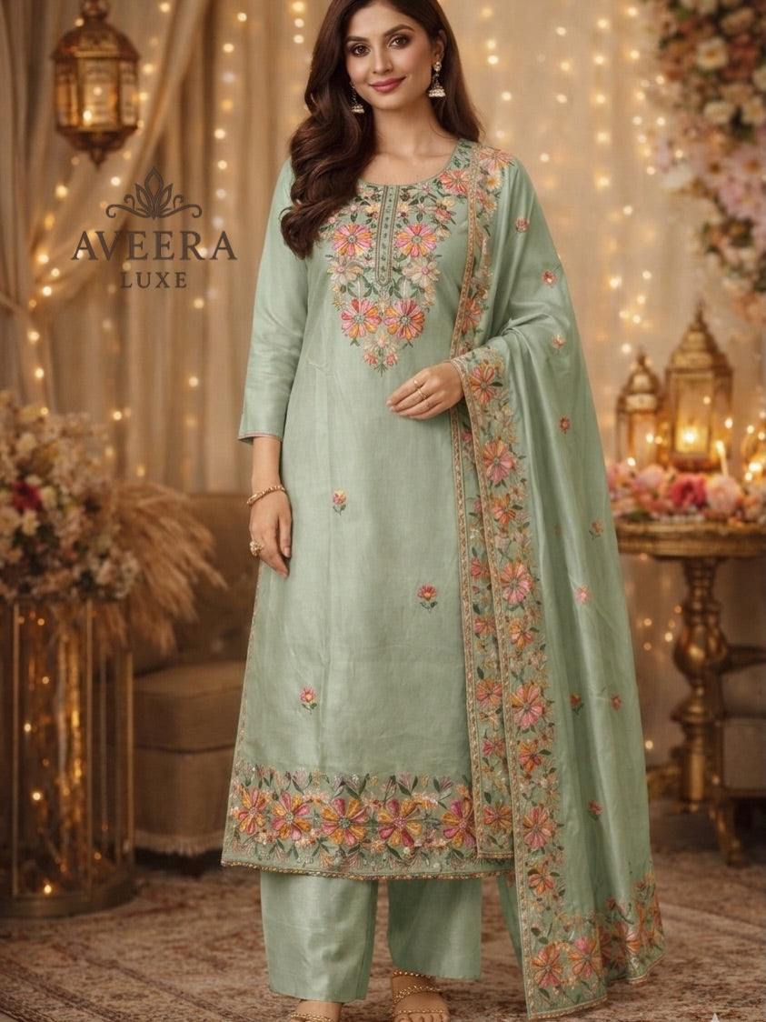 Embroidered Shalwar Suit - Unstitched Collection | Eid Arrivals