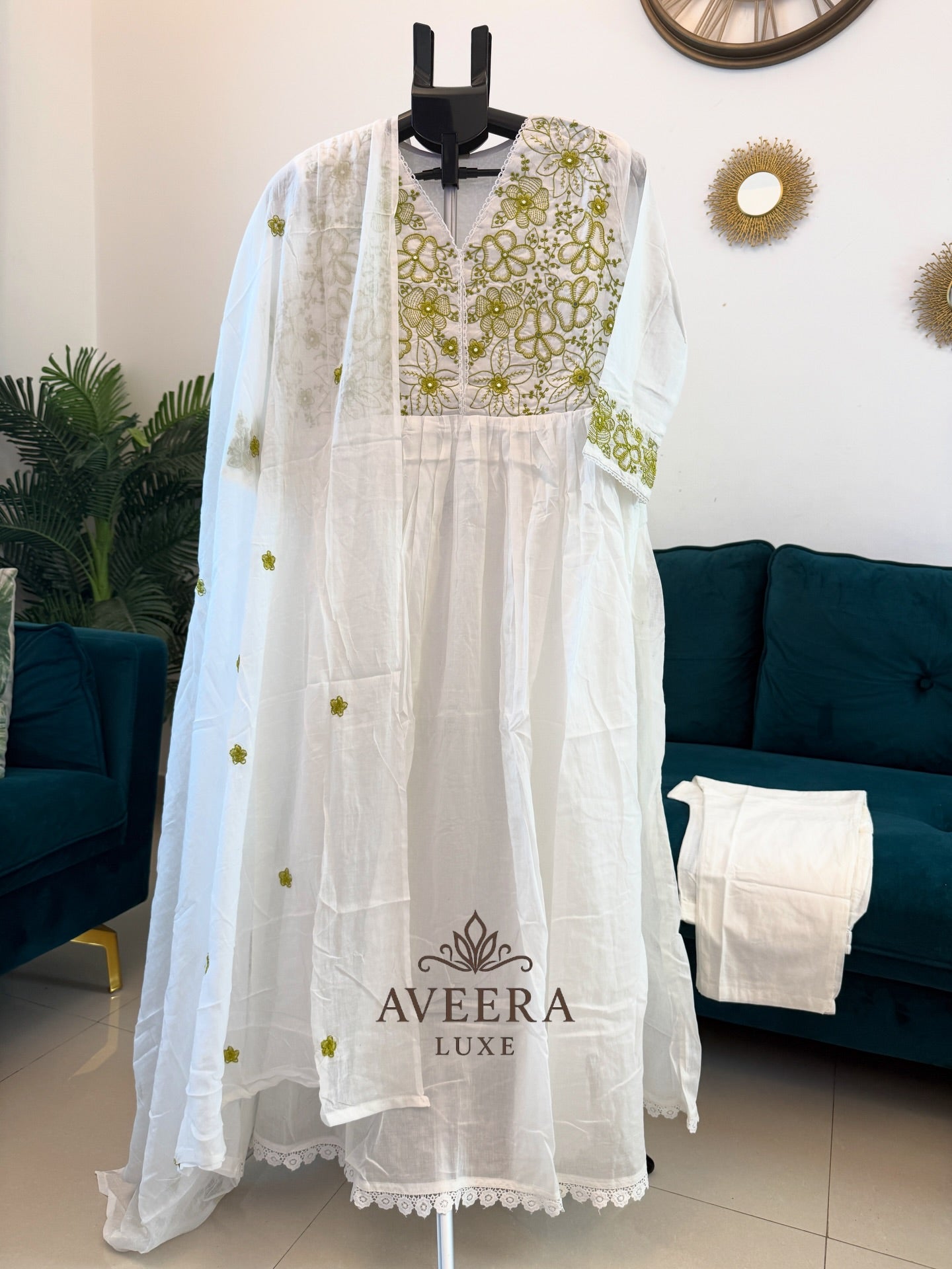 Embroidered Floral Anarkali Suit