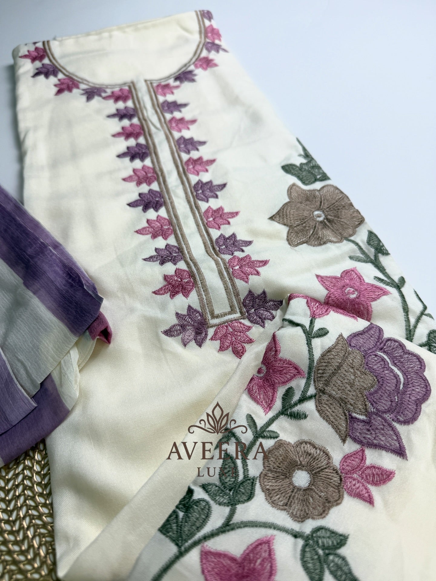 Rayon Embroidered Shalwar Suit with Chiffon Dupatta - Unstitched Collection | Eid Arrivals