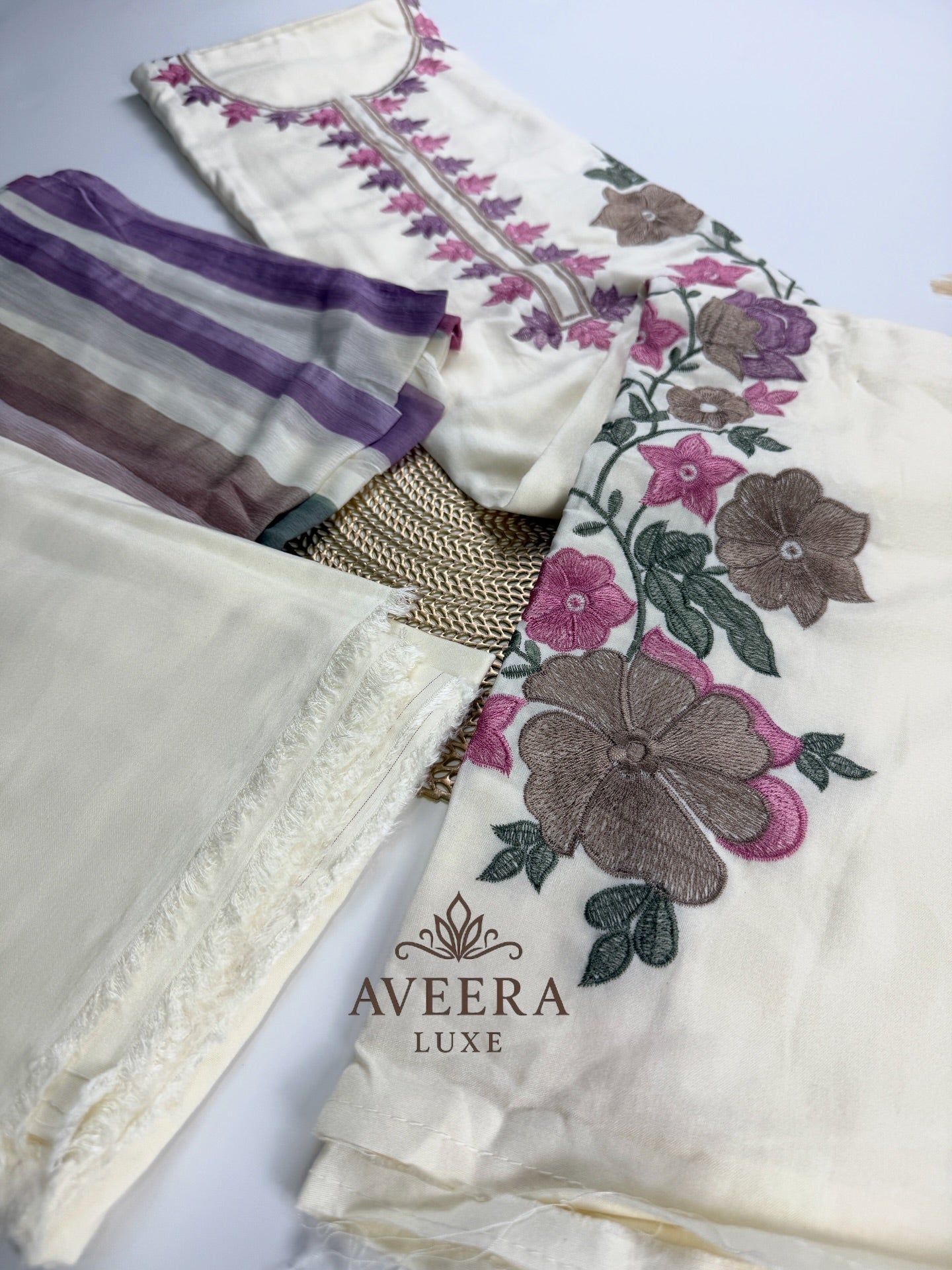 Rayon Embroidered Shalwar Suit with Chiffon Dupatta - Unstitched Collection | Eid Arrivals