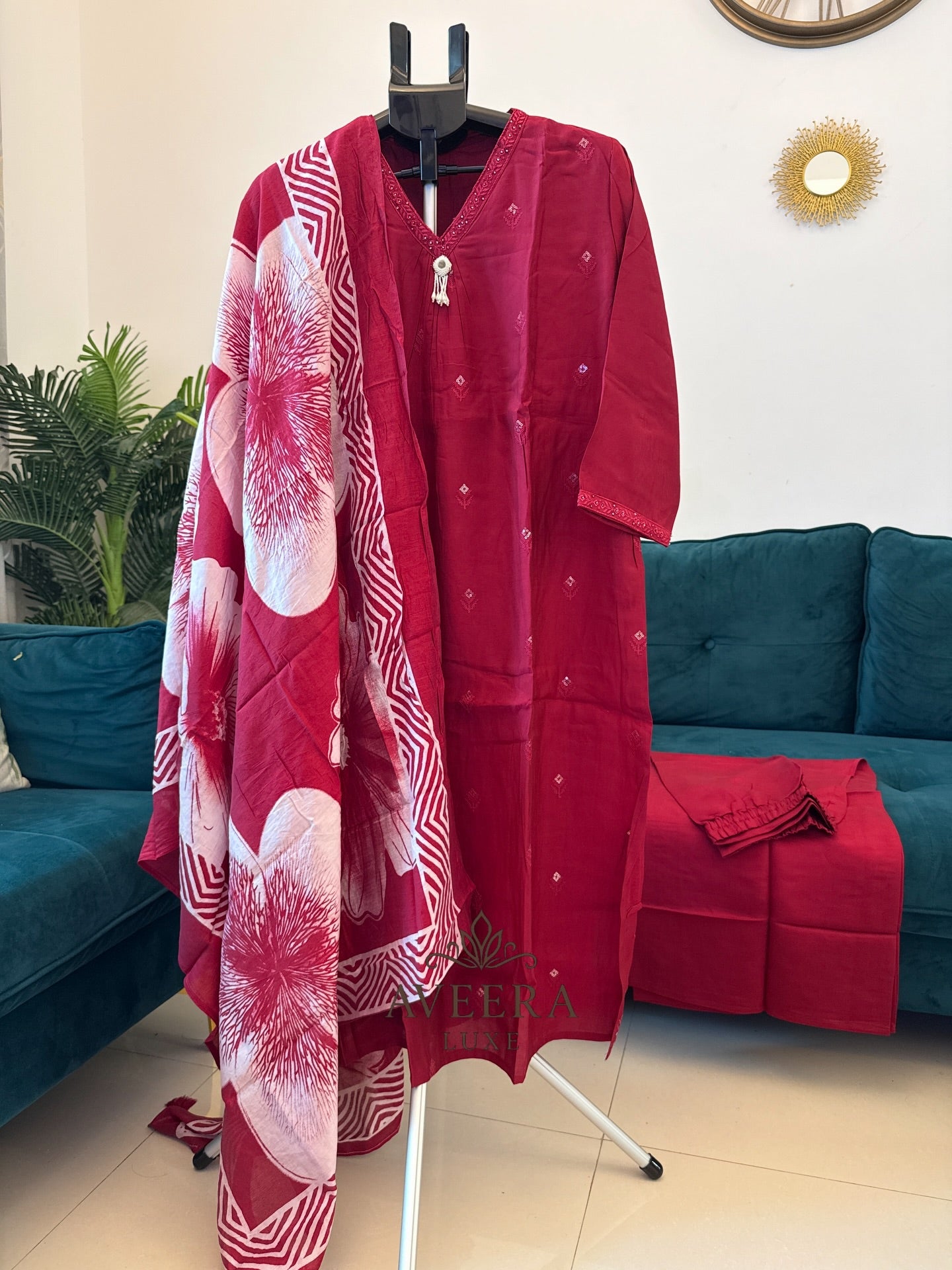 Roman Silk Ready-to-Wear Festive Set