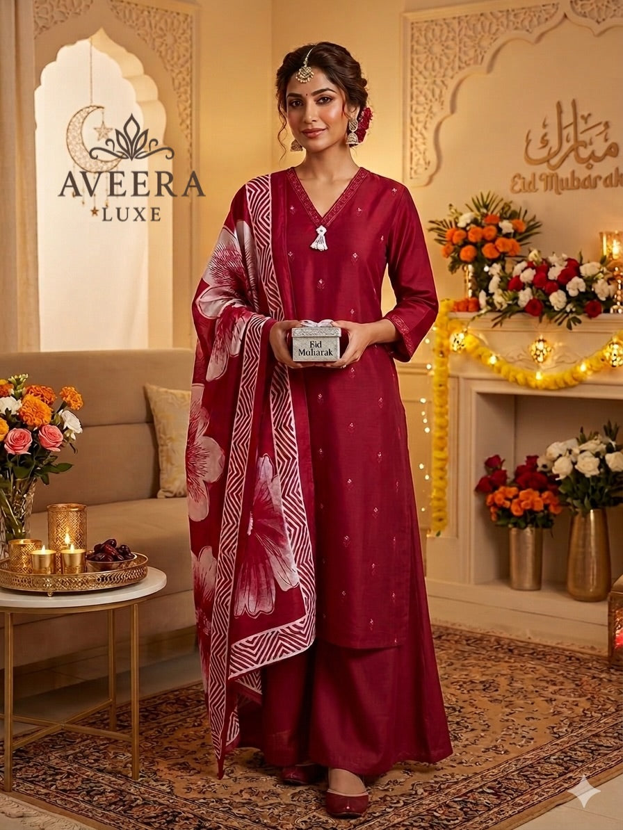 Roman Silk Ready-to-Wear Festive Set