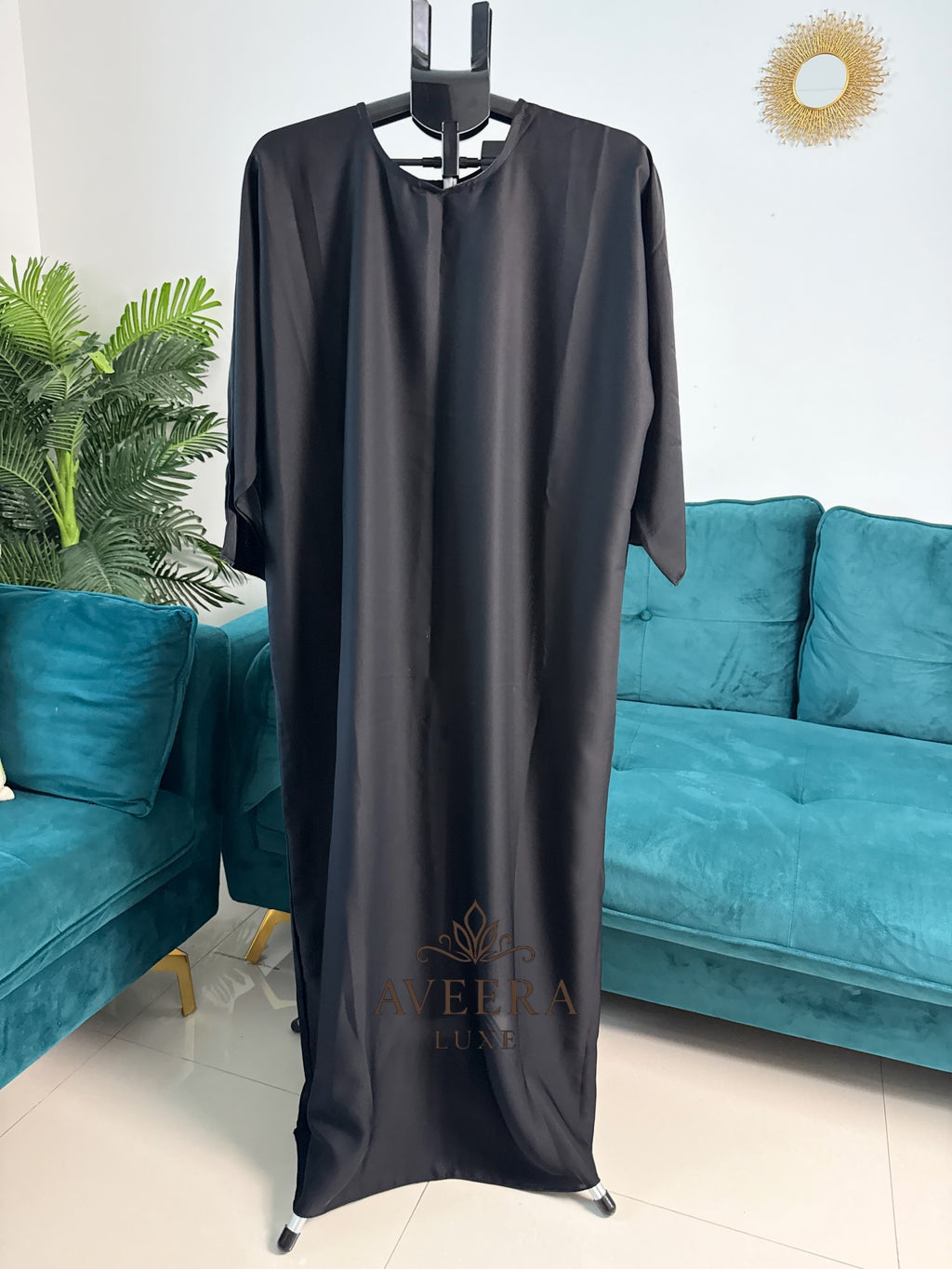Premium Organza Coat Abaya with 3D Floral Embroidery
