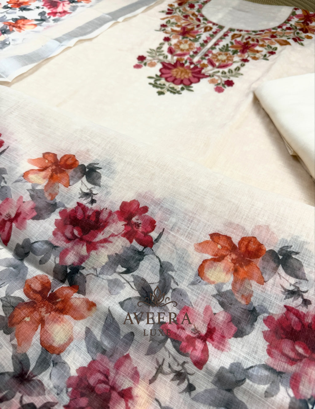 EID ARRIVALS - Unstitched Festive Chanderi Embroidered Collection