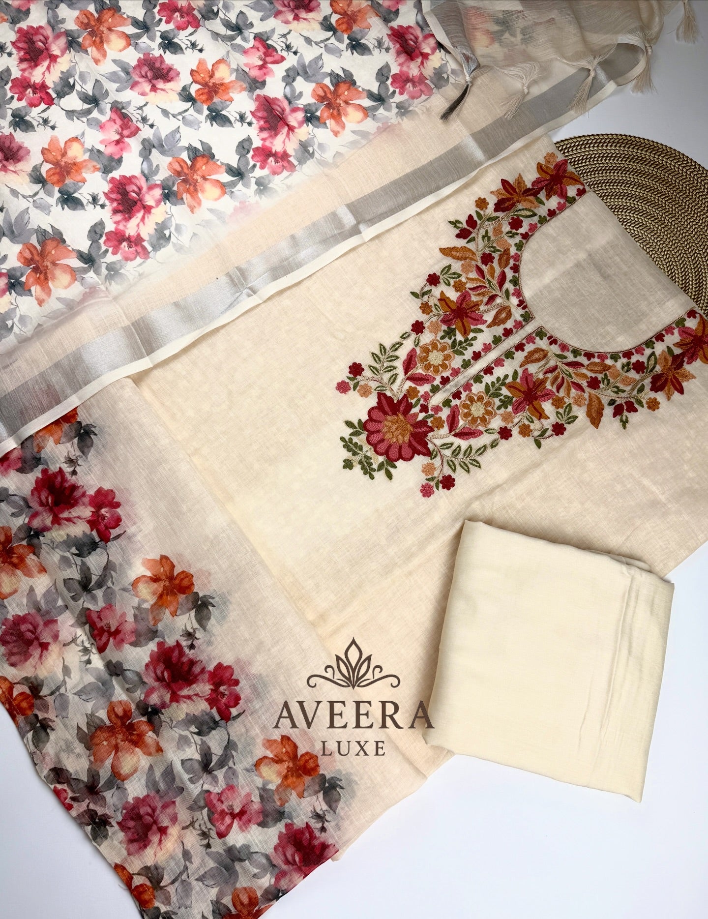 EID ARRIVALS - Unstitched Festive Chanderi Embroidered Collection