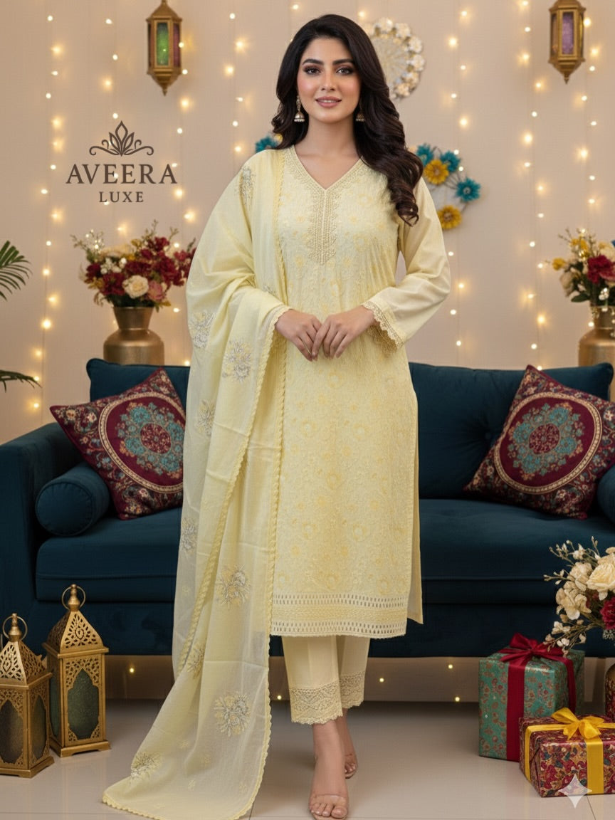 EID ARRIVALS - Ready to Wear Embroidered Cotton Shalwar Suit