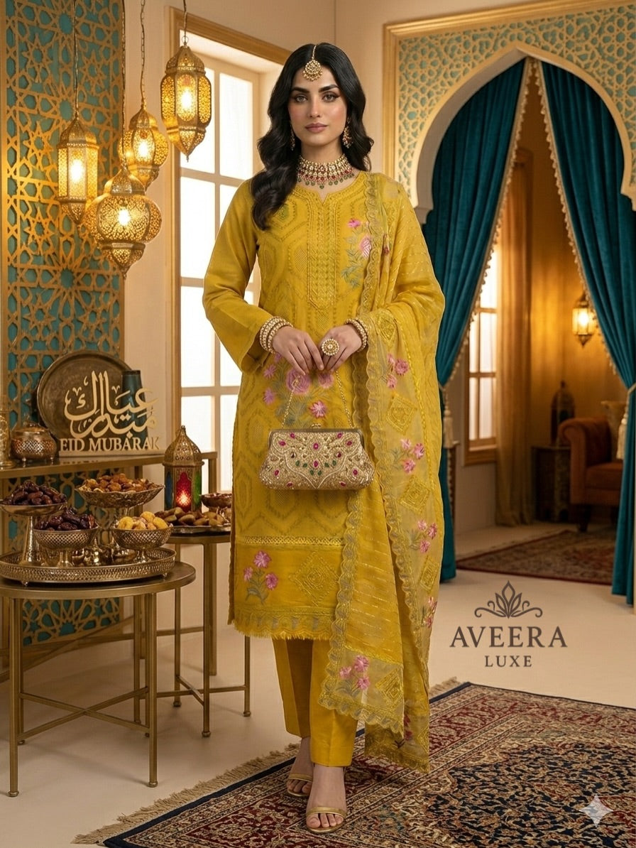 EID ARRIVALS - Unstitched Chikankari Embroidered Roman Collection