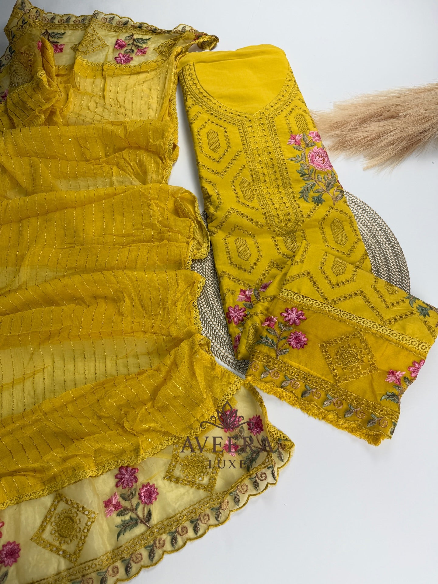 EID ARRIVALS - Unstitched Chikankari Embroidered Roman Collection