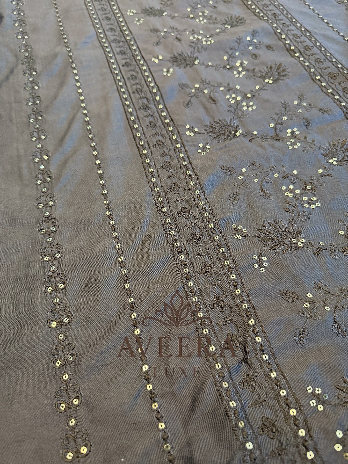 Sequin Embellished Premium Silk 3-Piece Shalwar Suit