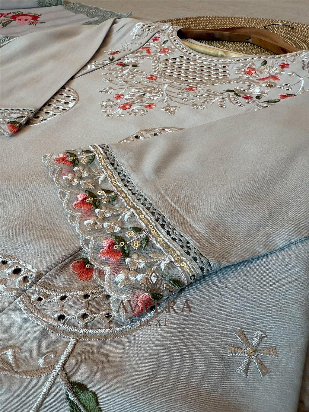 Heavy Embroidered Rayon Pakistani Ready-to-Wear 3-Piece Suit