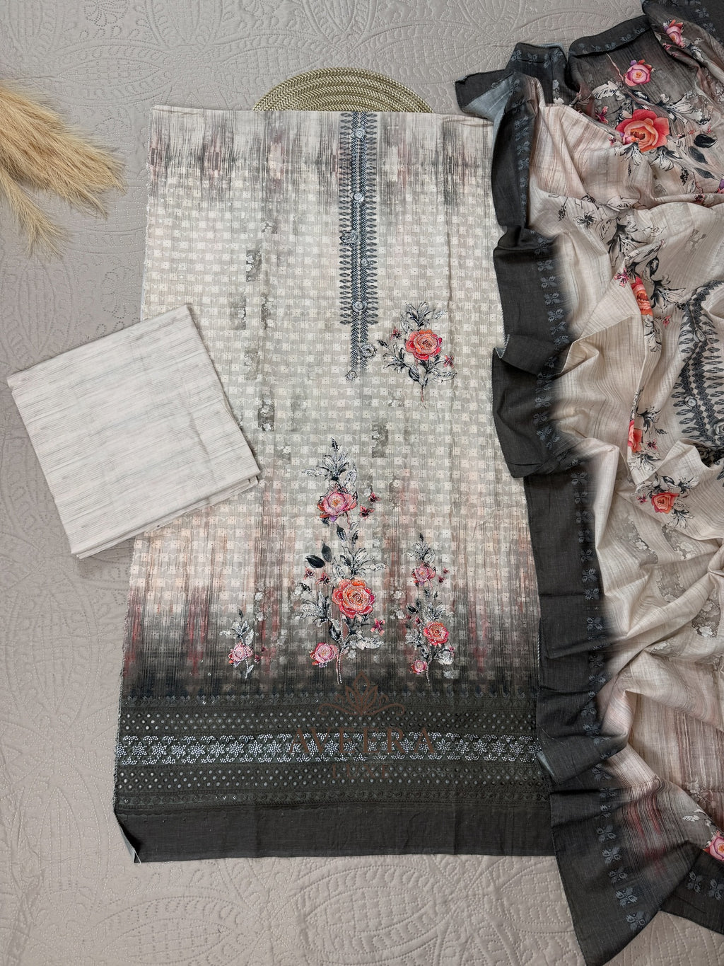 Printed Dupatta Cotton 3-Piece Shalwar Suit