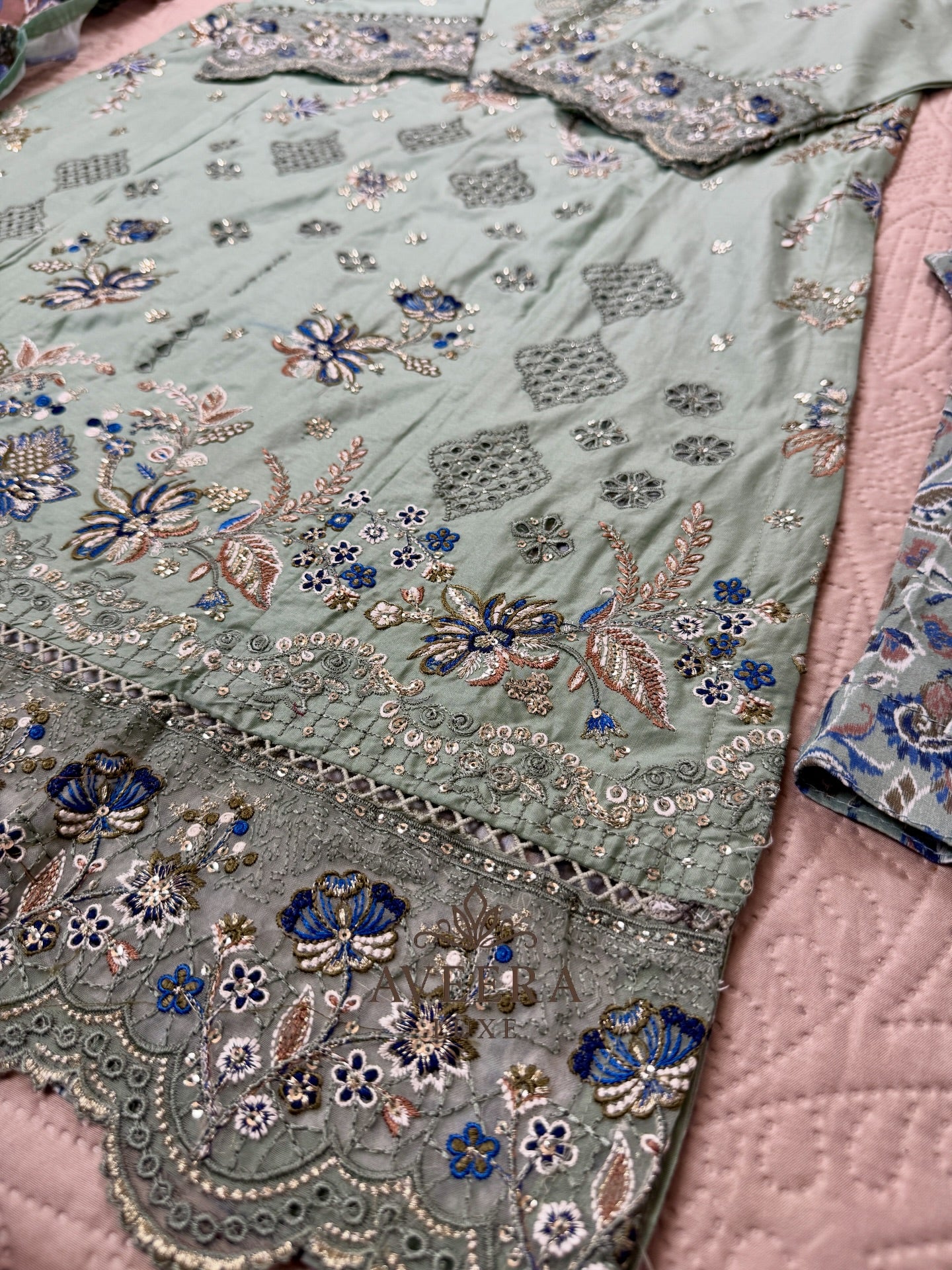 BINSAEED Luxury Cotton Embroidered 3-Piece Ready-to-Wear Suit