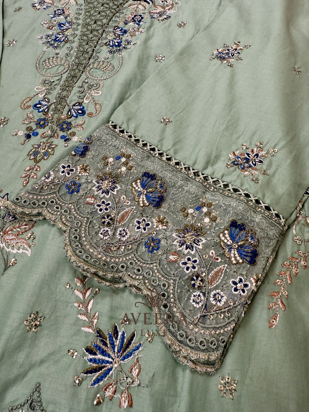 BINSAEED Luxury Cotton Embroidered 3-Piece Ready-to-Wear Suit
