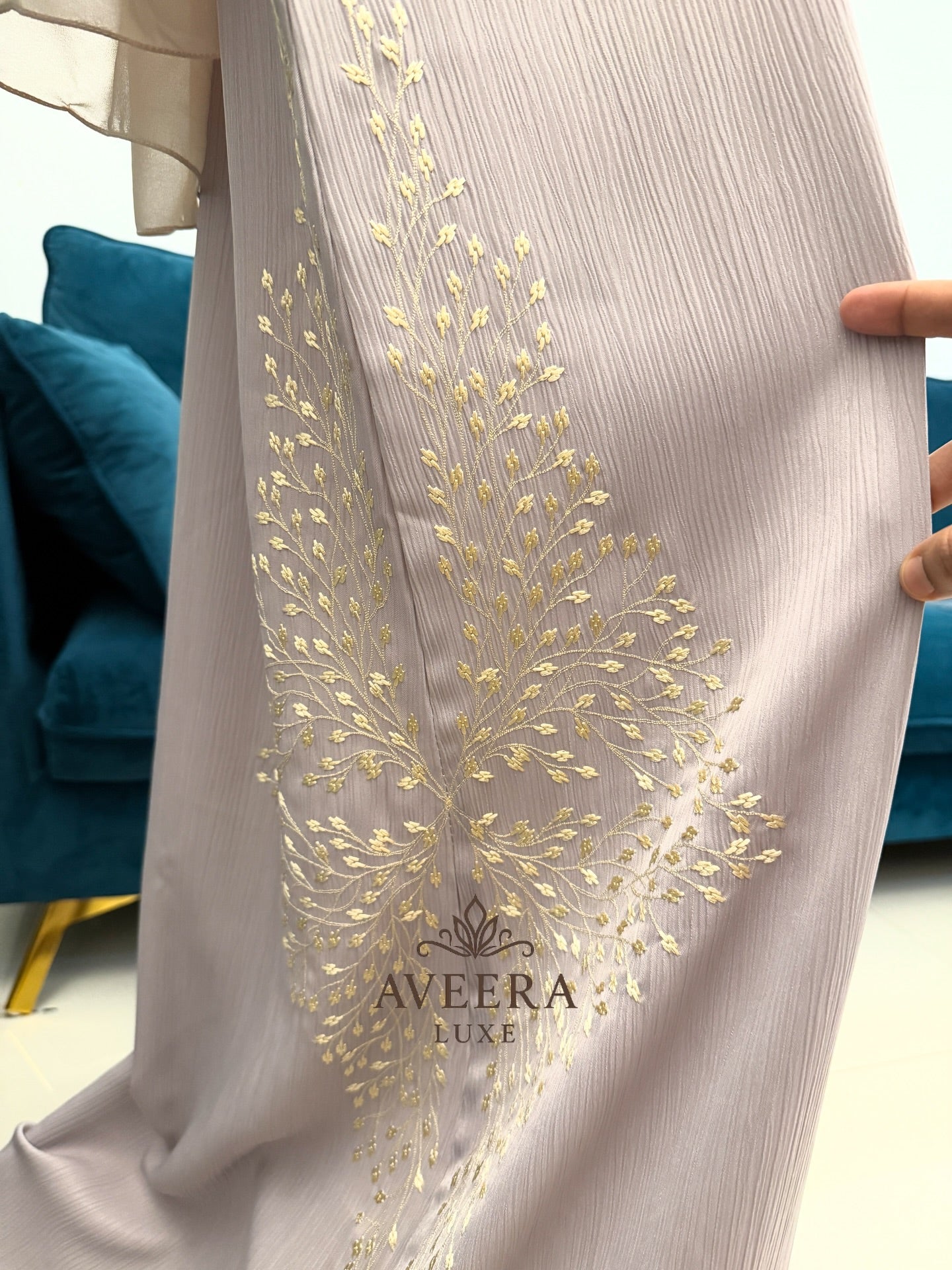 Dubai Latest Design Jimjim Abaya with Delicate Embroidery (Sizes 52/54)