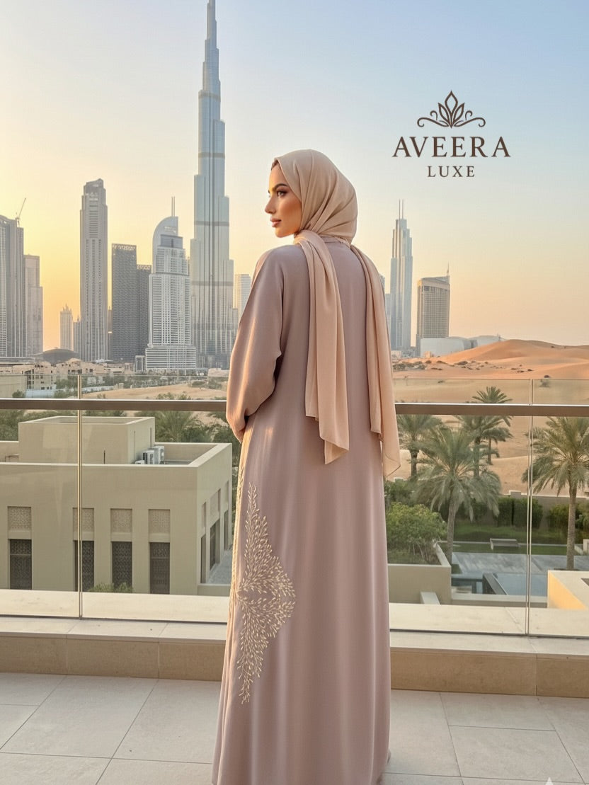 Dubai Latest Design Jimjim Abaya with Delicate Embroidery (Sizes 52/54)