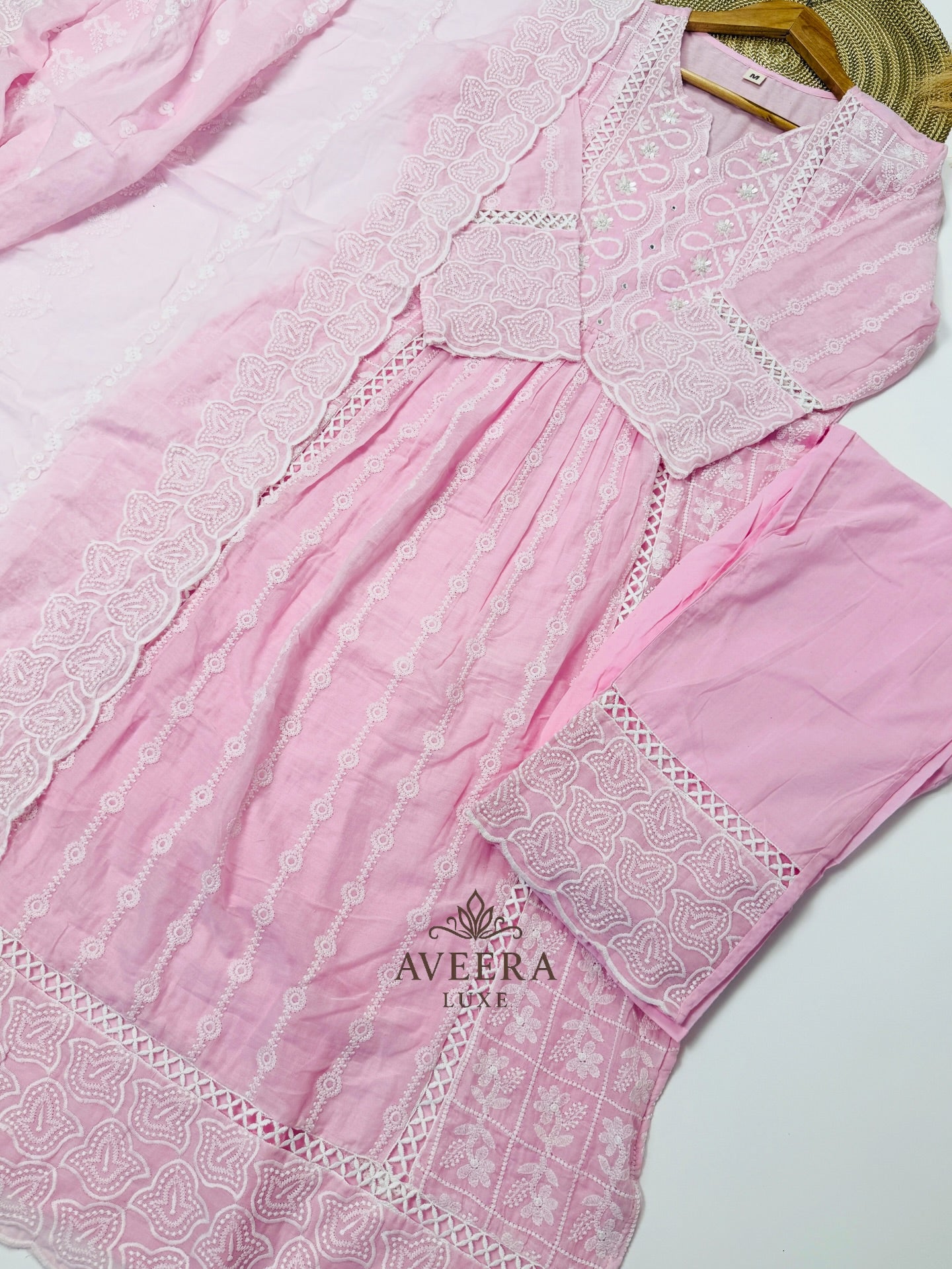 Eid Collection - Soft Pastel Embroidered Cotton Suit (S–2XL) | Limited Stocks