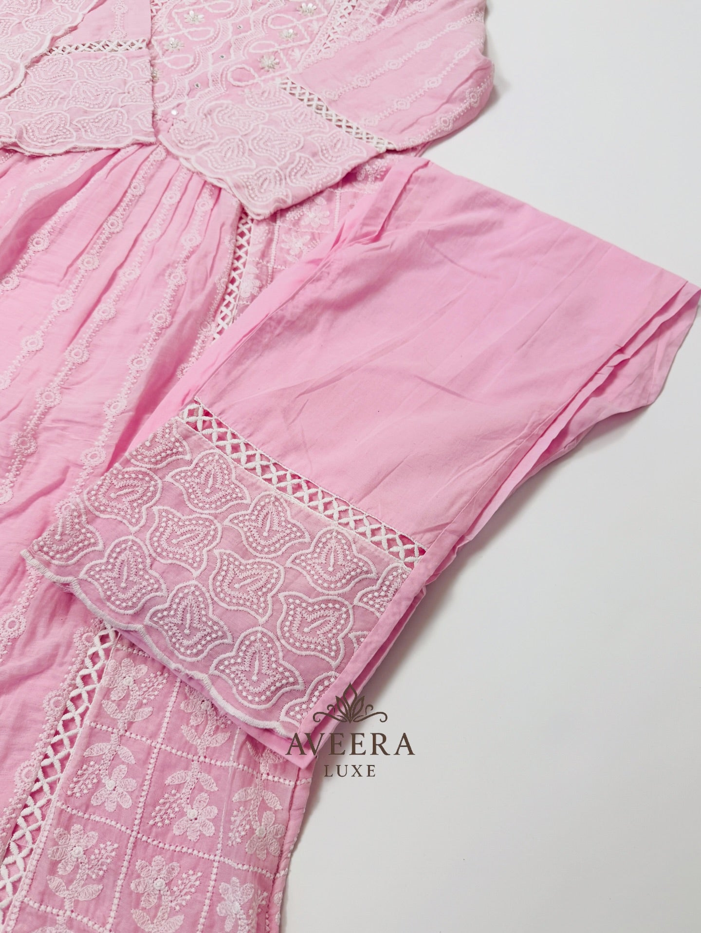 Eid Collection - Soft Pastel Embroidered Cotton Suit (S–2XL) | Limited Stocks