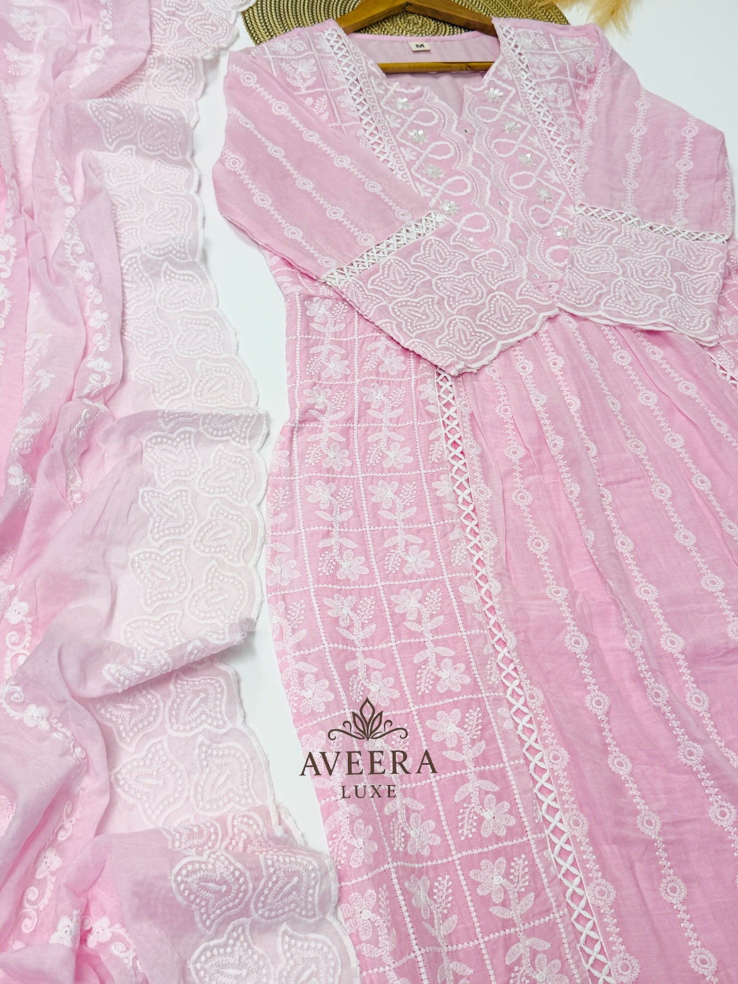 Eid Collection - Soft Pastel Embroidered Cotton Suit (S–2XL) | Limited Stocks