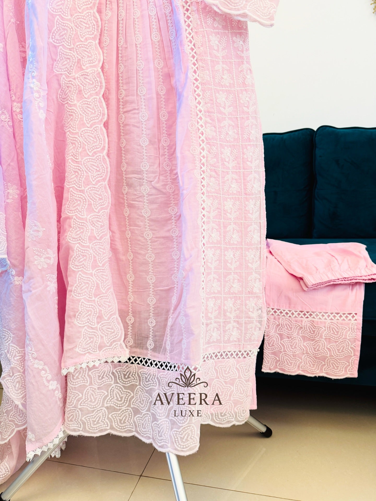 Eid Collection - Soft Pastel Embroidered Cotton Suit (S–2XL) | Limited Stocks