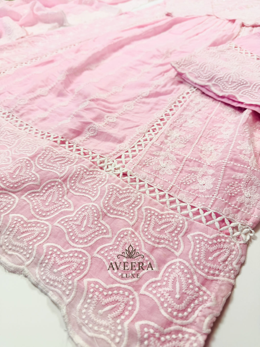 Eid Collection - Soft Pastel Embroidered Cotton Suit (S–2XL) | Limited Stocks