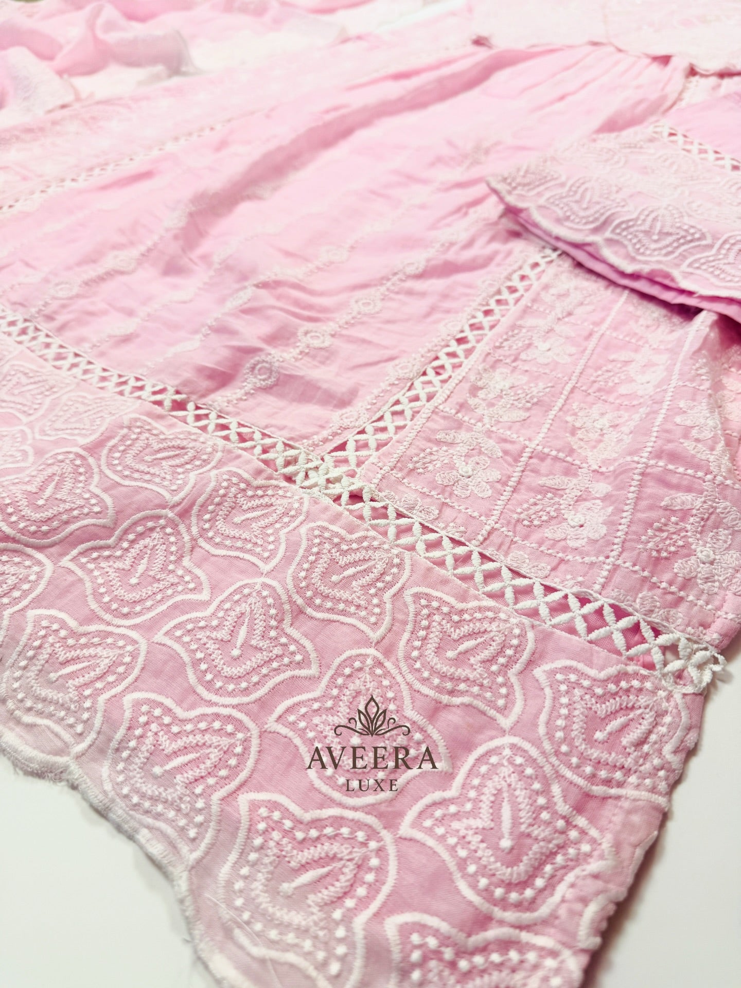 Eid Collection - Soft Pastel Embroidered Cotton Suit (S–2XL) | Limited Stocks