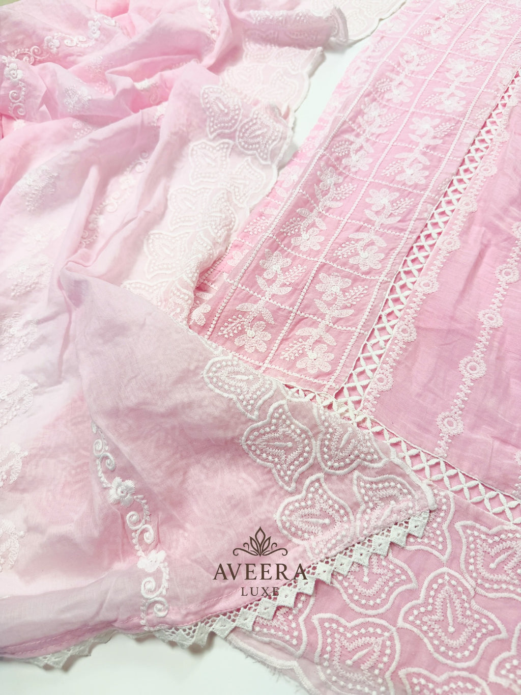 Eid Collection - Soft Pastel Embroidered Cotton Suit (S–2XL) | Limited Stocks