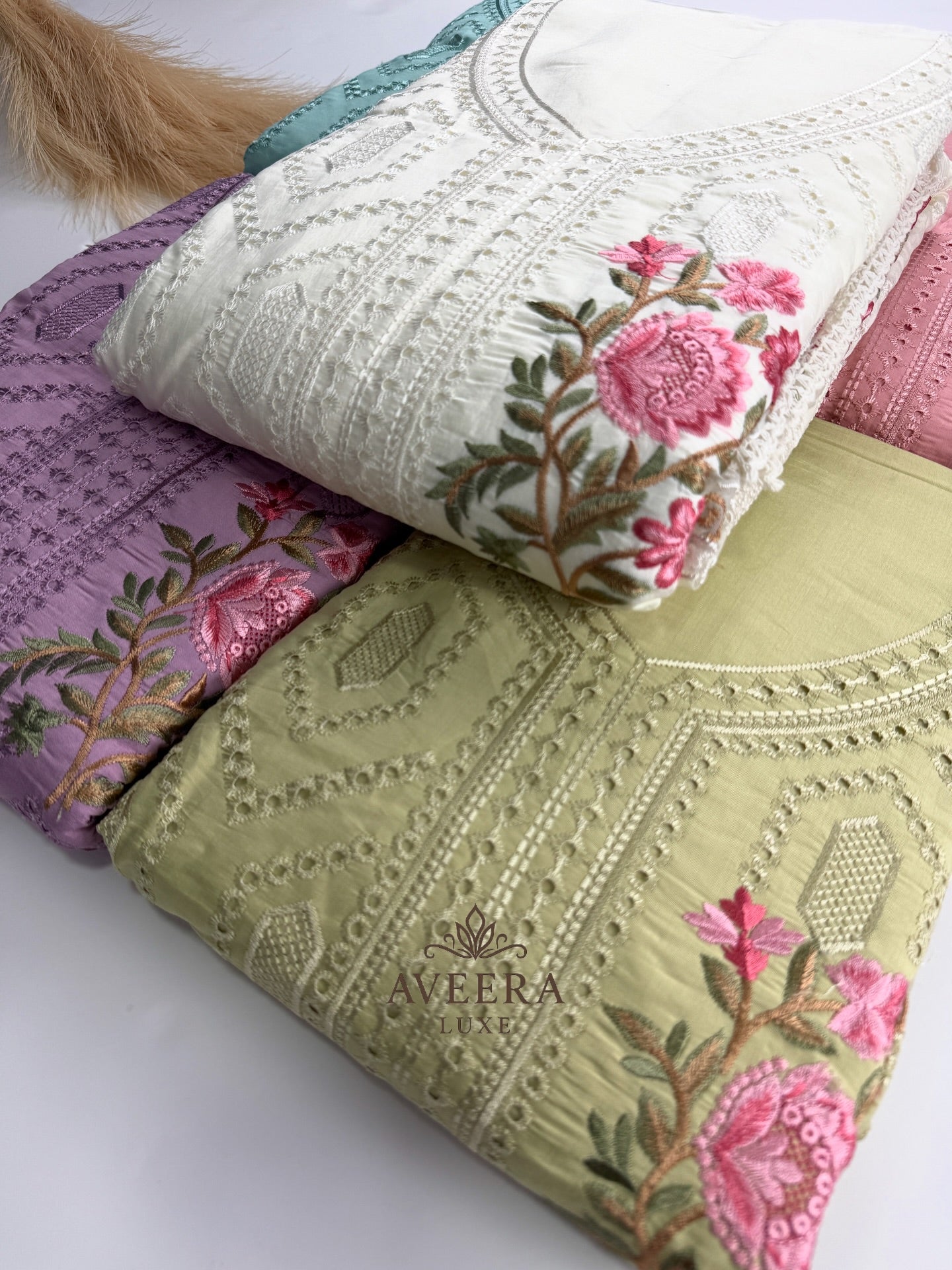 EID ARRIVALS - Luxury Unstitched Shalwar Suit with Chikankari Embroidery (5 Colors)