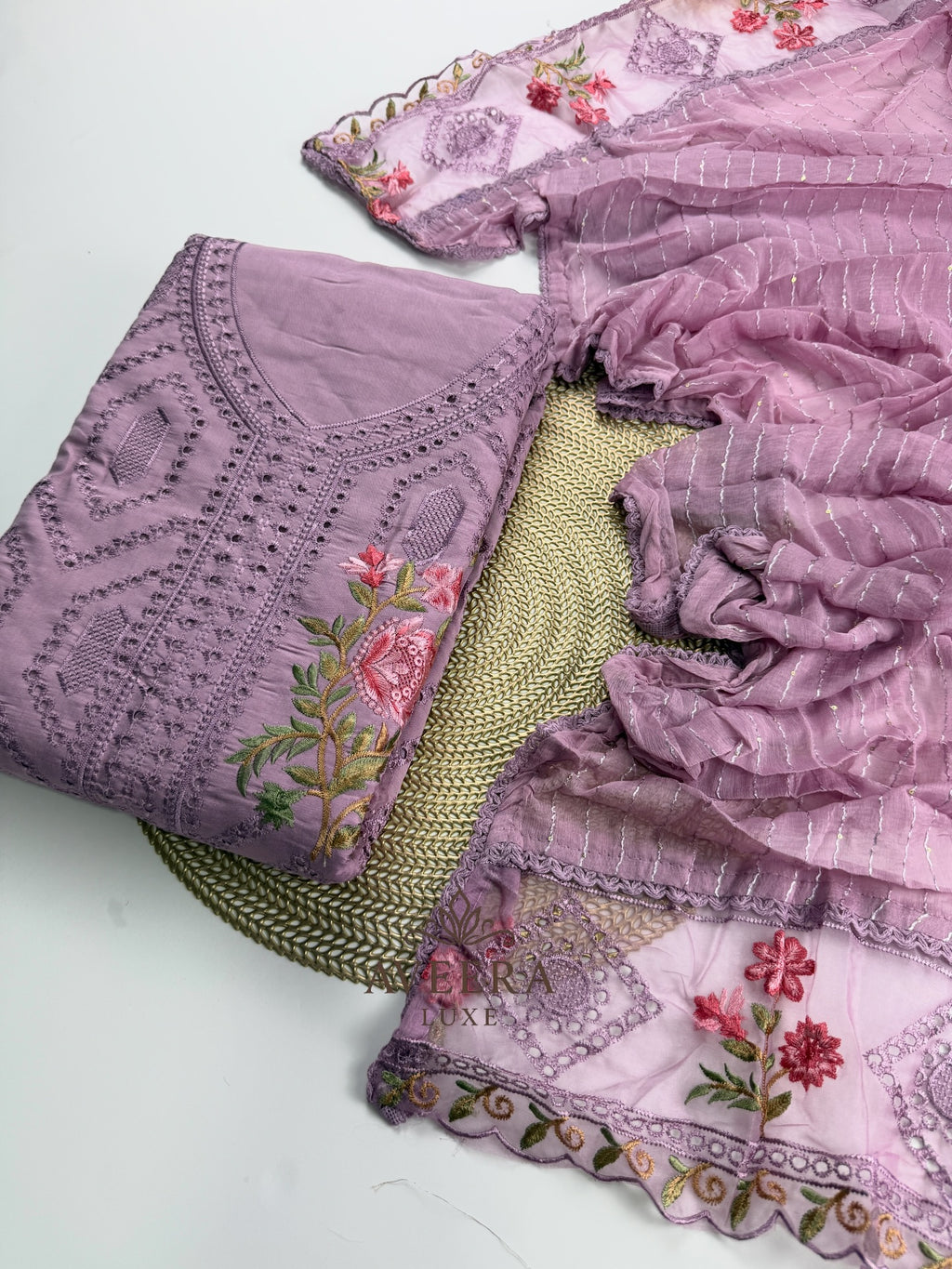 EID ARRIVALS - Luxury Unstitched Shalwar Suit with Chikankari Embroidery (5 Colors)
