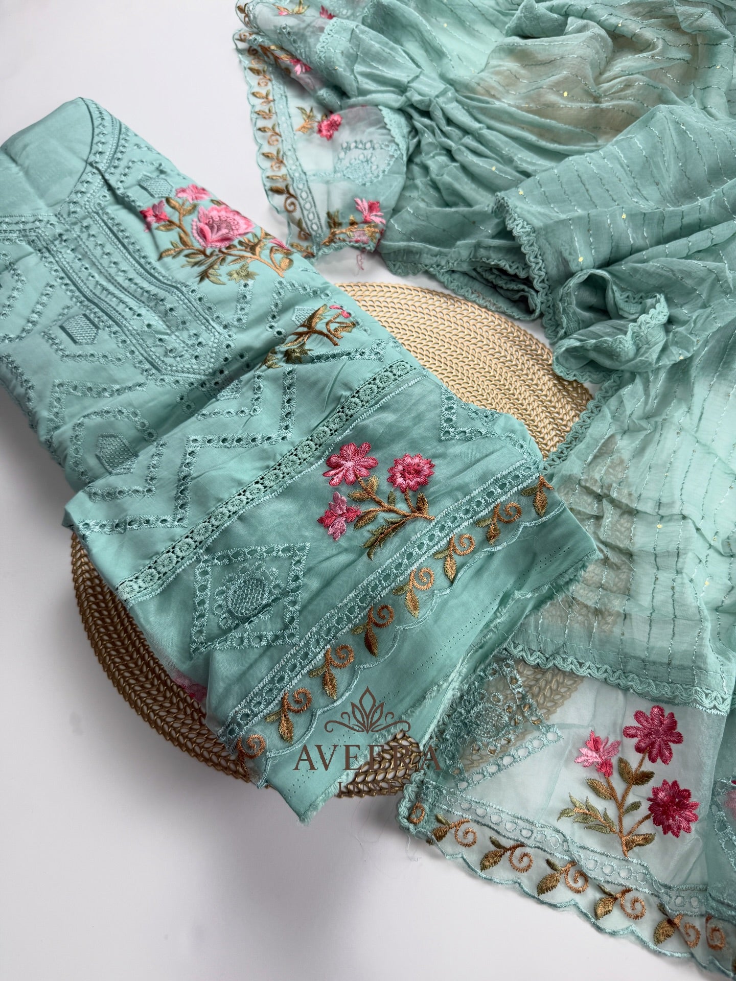 EID ARRIVALS - Luxury Unstitched Shalwar Suit with Chikankari Embroidery (5 Colors)