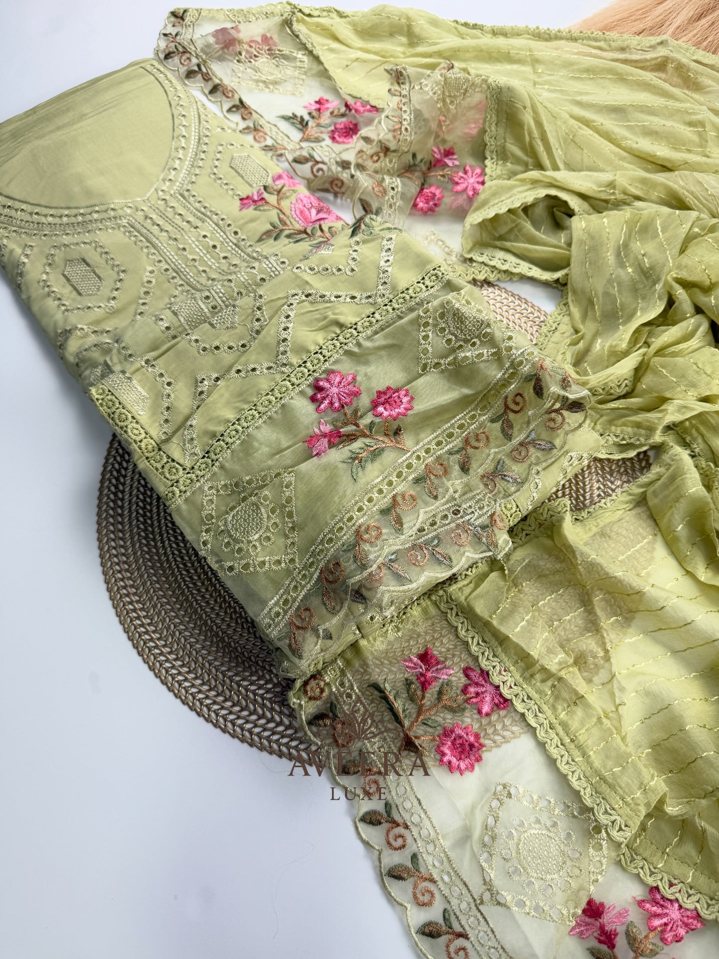 EID ARRIVALS - Luxury Unstitched Shalwar Suit with Chikankari Embroidery (5 Colors)