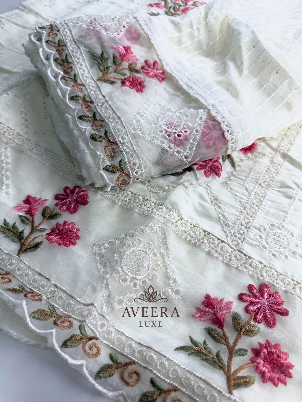EID ARRIVALS - Luxury Unstitched Shalwar Suit with Chikankari Embroidery (5 Colors)