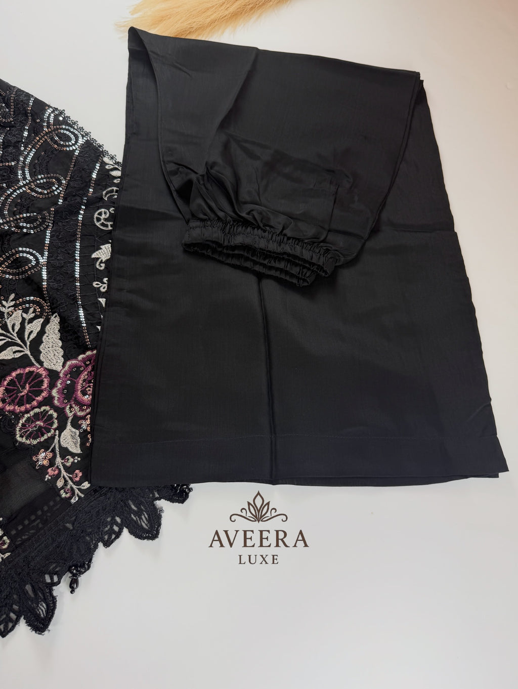 Black Pakistani Chiffon Party Wear Suit | Heavy Embroidery & Sequins