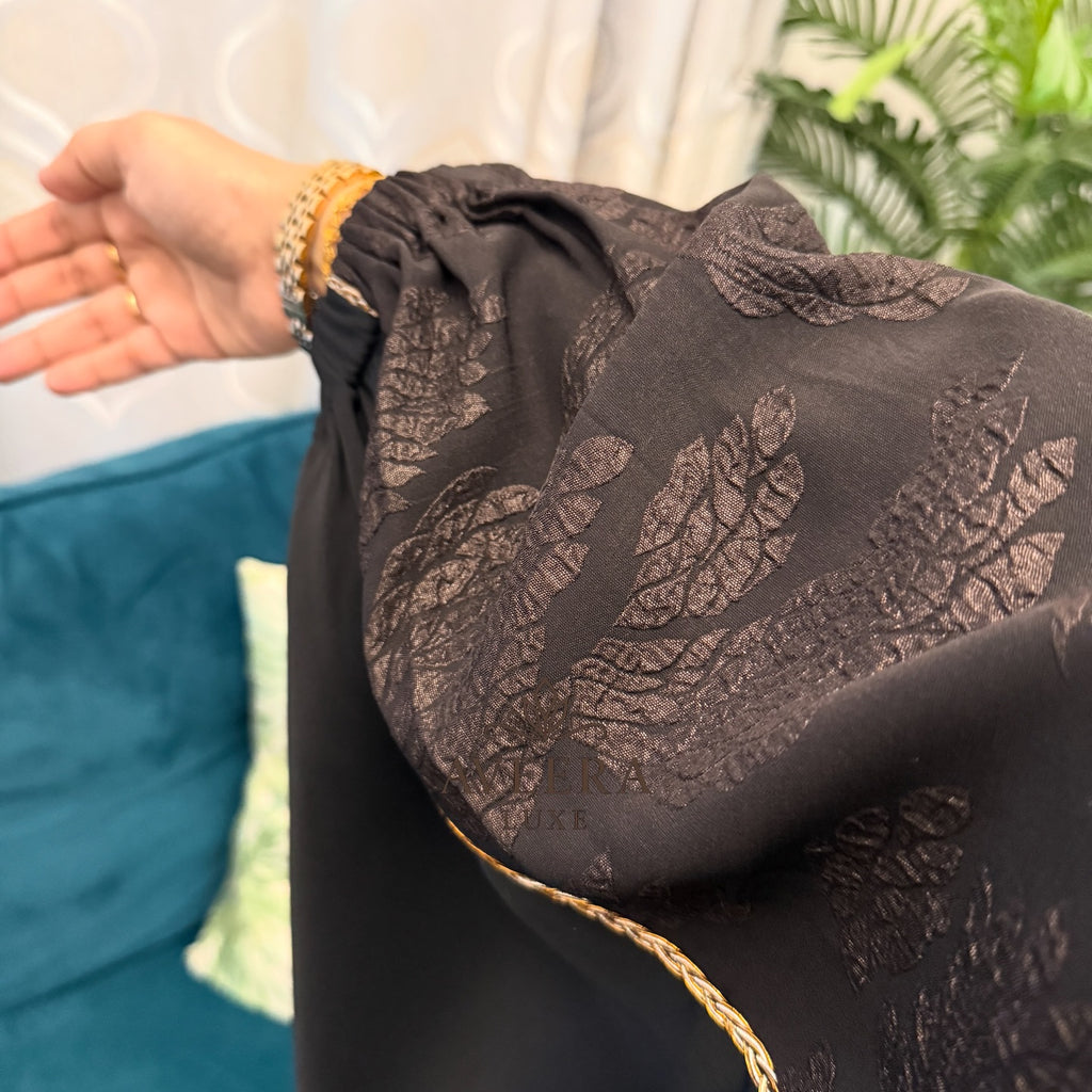 Batwing Cut Abaya – Premium Nida & Jacquard