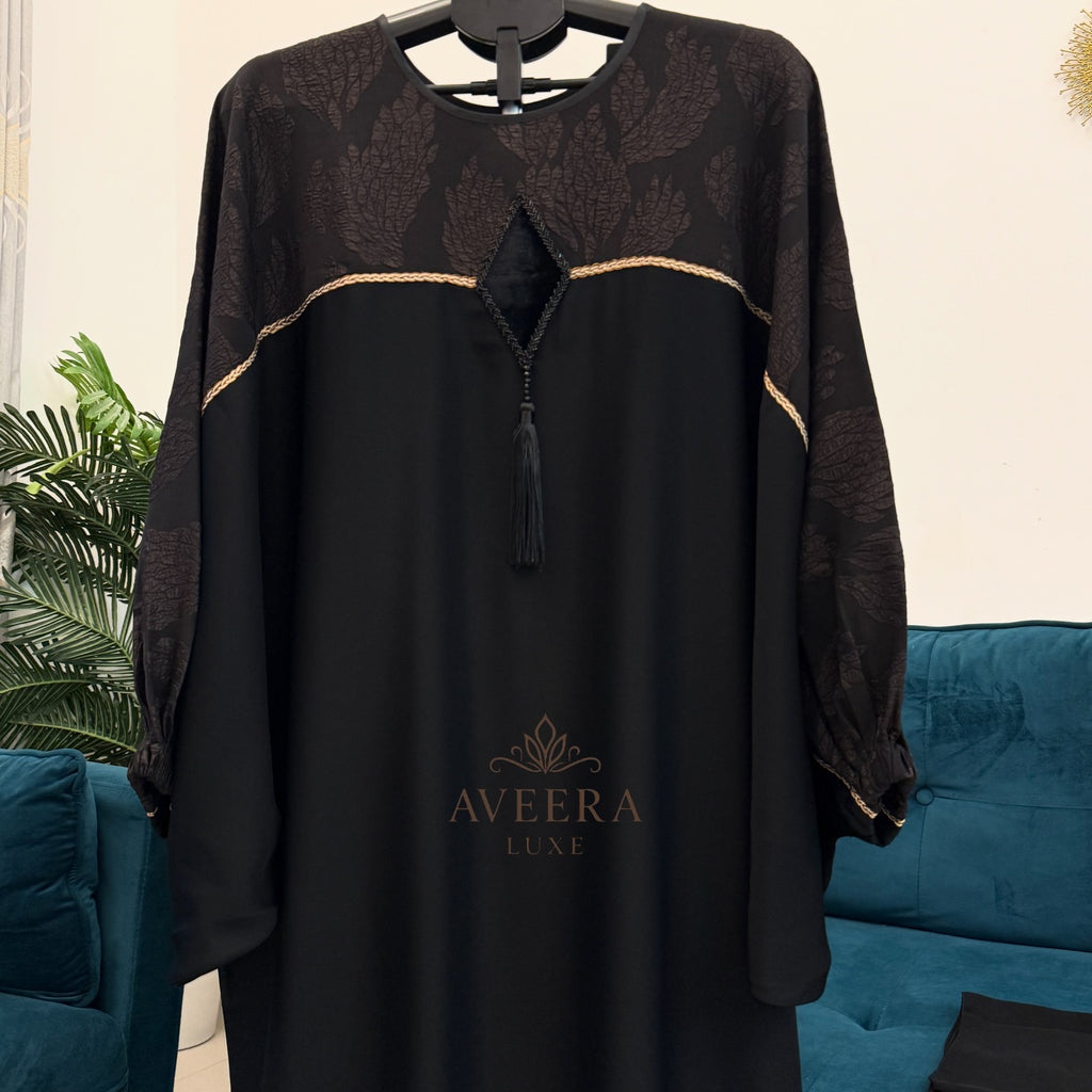 Batwing Cut Abaya – Premium Nida & Jacquard