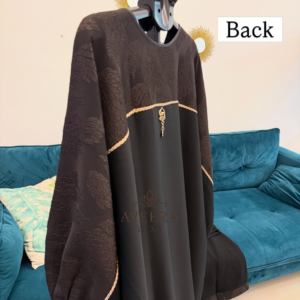 Batwing Cut Abaya – Premium Nida & Jacquard