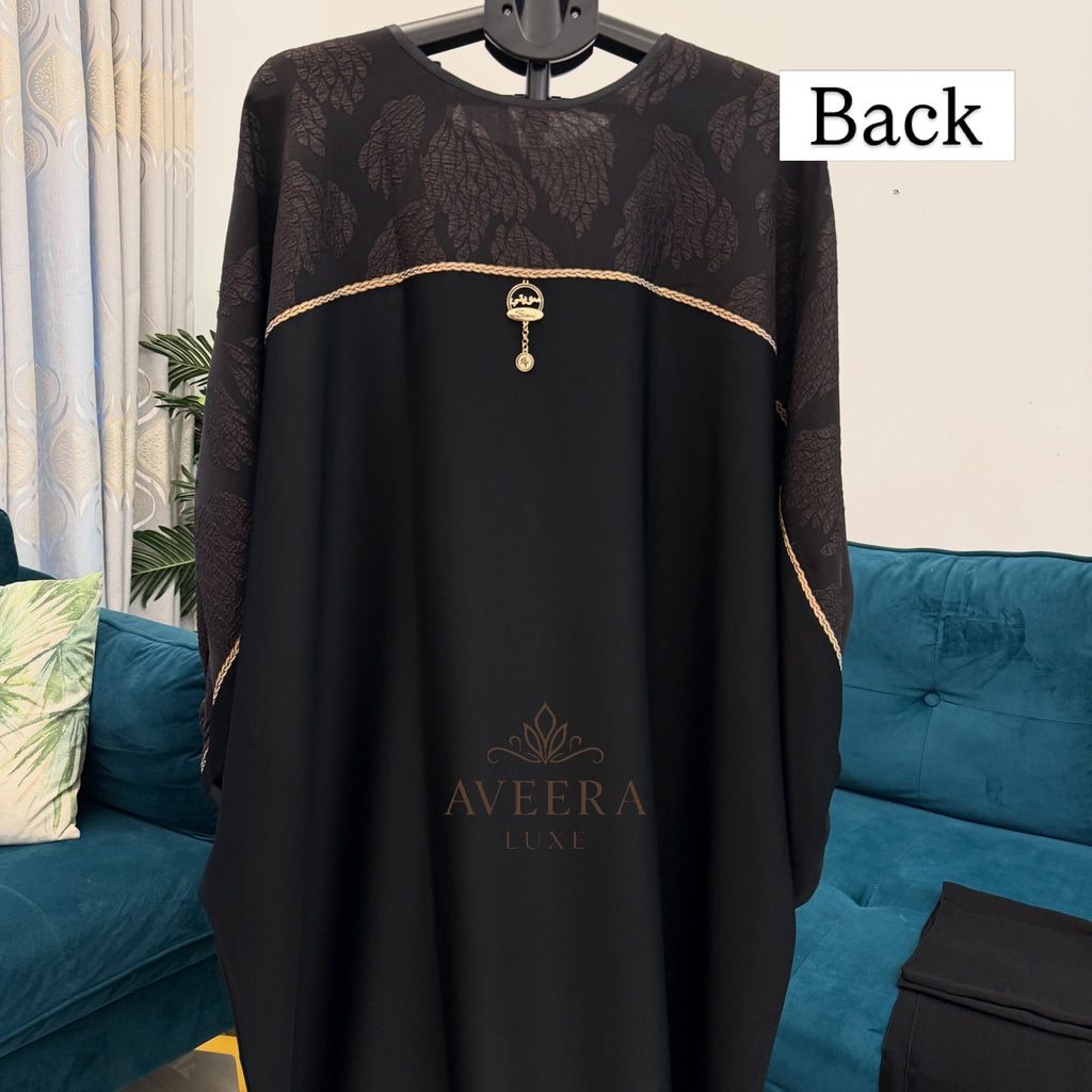 Batwing Cut Abaya – Premium Nida & Jacquard
