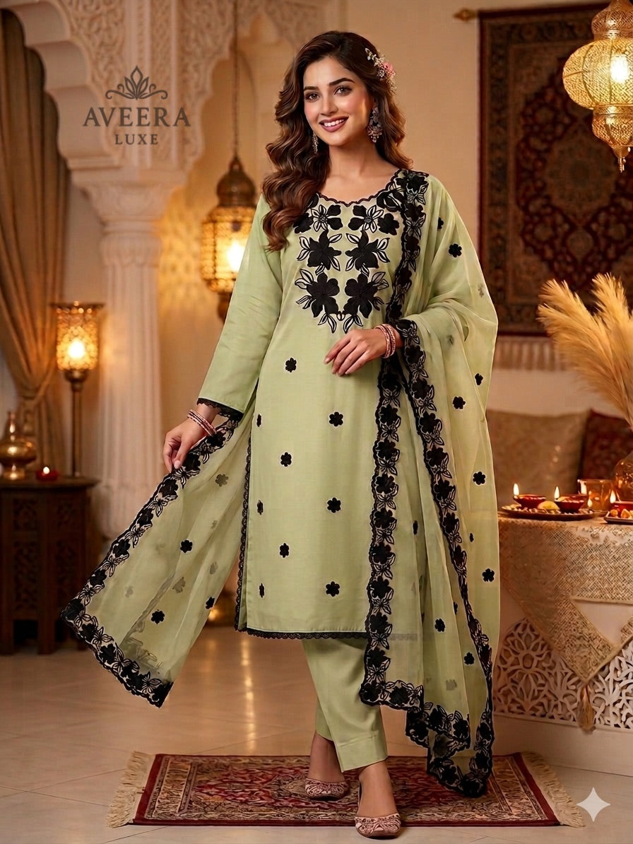 Embroidered Festive Luxury Unstitched Shalwar Suit with Organza Dupatta