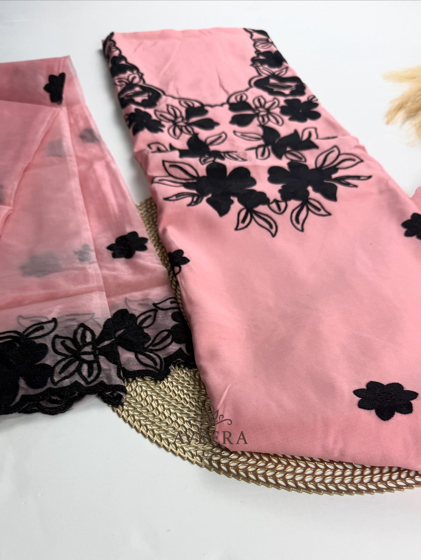 Embroidered Festive Luxury Unstitched Shalwar Suit with Organza Dupatta
